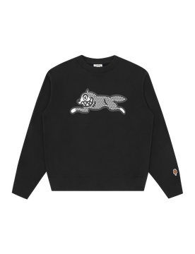 Glitter Running Dog Crewneck