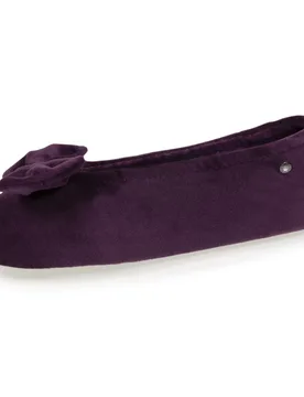 Chaussons ballerines Nœud Aubergine aubergine 35/36 - Isotoner - FashionsVida