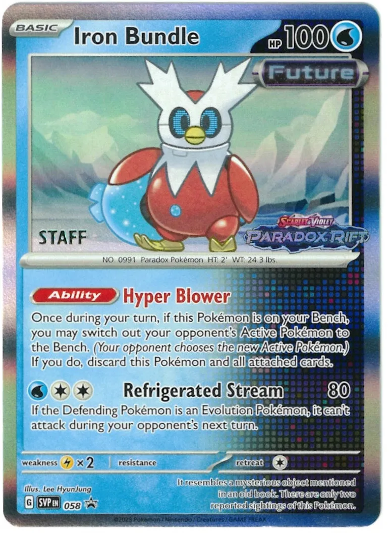 Pokemon Scarlet & Violet Promo SVP058 Iron Bundle (STAFF) - Pokémon - FashionsVida
