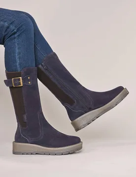 Women's Rannoch' Mid Calf Boots in Indigo Size: 4 - Indigo - Size: 4 - Moshulu - FashionsVida