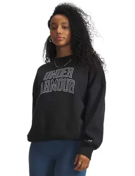 Sweat-shirt Rival Fleece Oversized Varsity Crew Black M - Under armour - FashionsVida