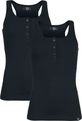 Top für Damen schwarz "Basic Double Pack" von - Frauen - female