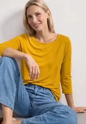 Arm Shirt mit U-Boot-Ausschnitt female Gelb
