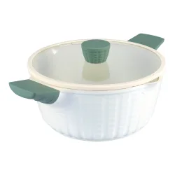 Aluguss-Topf "Perfection" beige gruen