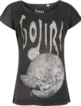 T-Shirt - Whale Sun Moon - S bis XXL - für Damen - Größe XL - grau - EMP exklusives Merchandise! - Frauen - female - Gojira - FashionsVida