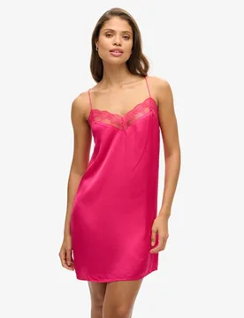 Superdry Damen Minikleid aus Seide Pink - Größe: 40 - 69.99 - FashionsVida