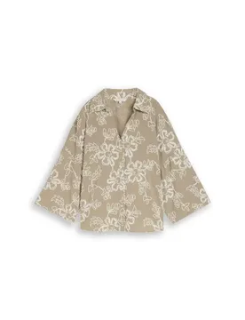 Blouse with embroidery female