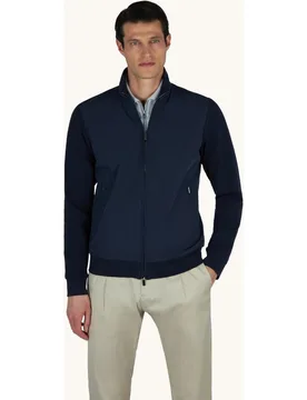 Paul & Shark - Cazadora de hombre hibrida de nylon y punto x-soft - PAUL & SHARK - FashionsVida