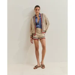 Chaqueta de punto de algodón de mujer