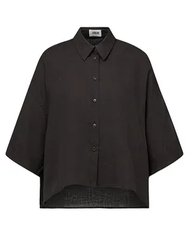 Blusa di lino YARIKA 1 marrone 36 - Drykorn - FashionsVida