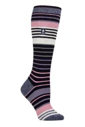 Women's 1 Pair SOCKSHOP 1.0 TOG Apres Ski Ultra Lite Ski Socks Jura Navy / Lilac 4-8 - Multi Coloured - Size: Small