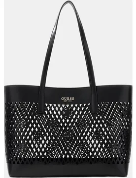 Bolso tote con botón imantado y pouch extraíble - Guess - FashionsVida