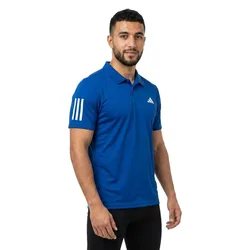 Club Tennis 3 Stripes Short Sleeve Polo Glory Blue S