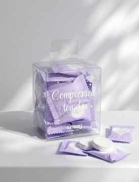 Asciugamani compressi in forma di tablet 20 pack - lavanda