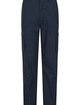 Trek Ii' Mens Trousers Multiple Pockets Quick Dry Holiday Pants Dark Blue - Size 36 Inch - Mountain Warehouse - FashionsVida