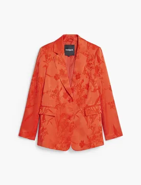 Embroidered fitted blazer ORANGE XS female - Desigual - FashionsVida