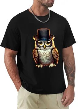 The Owl design T-Shirt Daily Work Short Sleeve Top - Aliexpress - FashionsVida