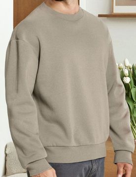 Sinsay - Felpa basic - beige