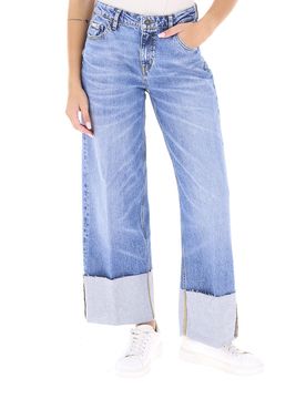 Jeans a palazzo BLU CHIARO 26