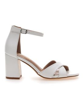 Sandali Bianchi Con Tacco e Cinturino 410 38