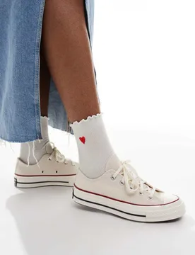 Womens Chuck 70 Ox Wide Fit Trainers In Cream - Size Uk 11.5 - Converse - FashionsVida
