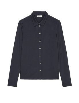 Blusa de punto de camiseta azul oscuro XXL