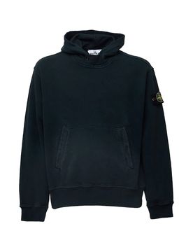 Men's Hooded Snap-Button Collar Sweatshirt with Kangaroo Pockets