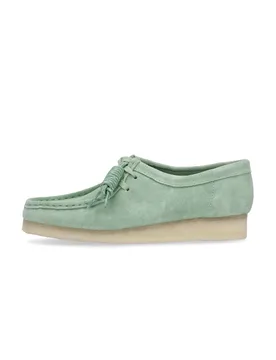 Scarpa Lifestyle Donna W Wallabee Pine Green - Clarks - FashionsVida