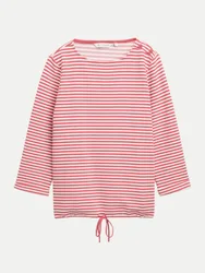 Langarmshirt mit Knopf-Details Rosa M