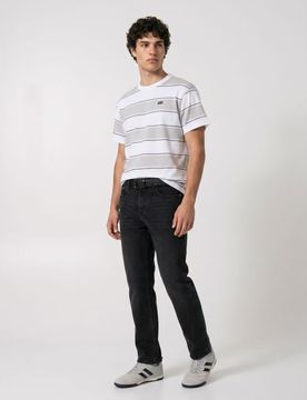 T-shirt comfort in cotone a righe - grigio chiaro