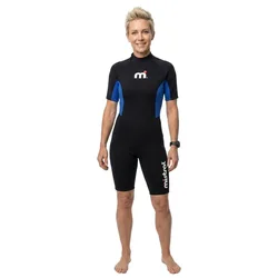 Shorty à Manches Courtes Avec Fermeture éclair Au Dos Lake 2 Mm Black Blue XL