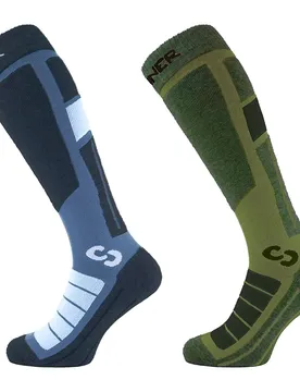 Chaussettes Pro Ll Dbl Navy Blue / Green EU 45-47 Homme
