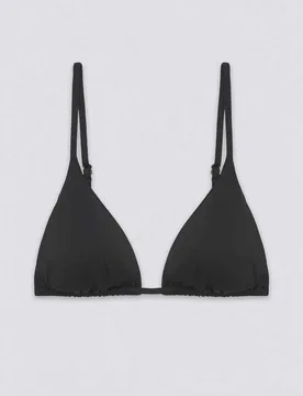 Bikini nero con top a triangolo imbottito e slip sgambato dotati di laccetti regolabili - Sundek - FashionsVida
