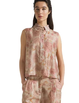 CAMICIA Donna IN ORGANZA STAMPATA - Seventy - FashionsVida