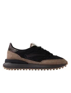 M431-at-ny-bk DATE Uomo Camoscio Nero - D.A.T.E. - FashionsVida