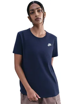 Sportswear Club Cotton Blend T-Shirt Dark Navy female - Nike - FashionsVida
