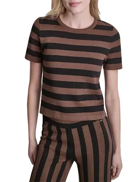 T-shirt à Manches Courtes Dw7000679 Chestnut / Black S