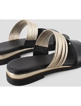 Sandalias de tiras de mujer de piel planas - Blogger - FashionsVida