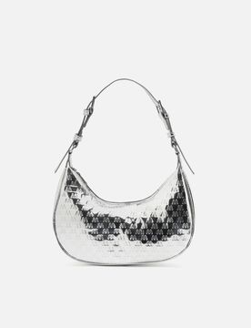 Misra bolso de hombro pequeño con asa regulable y estampado monogram ED