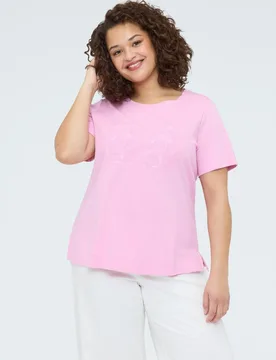Camiseta de mujer de algodón mood college - Fiorella Rubino - FashionsVida