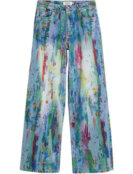 Pantalón de mujer vaquero wide leg splatter - Desigual - FashionsVida