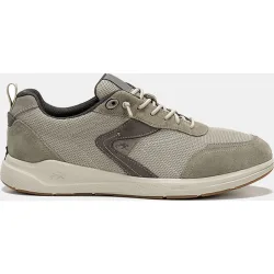 Sneaker de hombre en piel y tejido tecnico