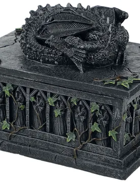 Gothic Aufbewahrungsbox - Dragon Tarot Card Box - grau - None - unisex - Nemesis Now - FashionsVida