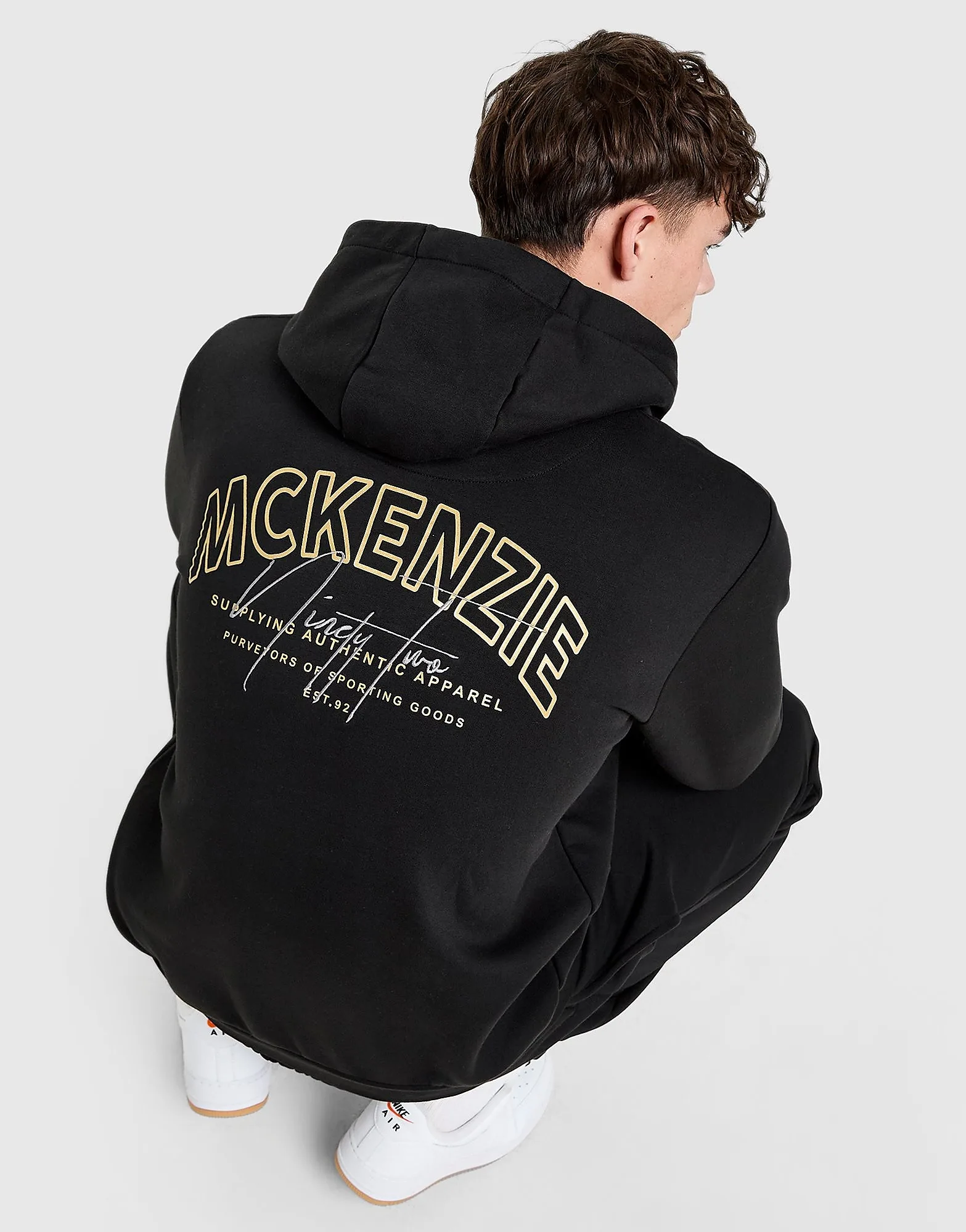 Script Hoodie - Herren, Schwarz - male - Size: L - McKenzie - FashionsVida