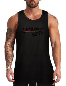 Funny NFT Crypto Shirt - Ask Me About My NFTs Tank Top Art Print Tank Top Creative Graphic Sleeveless Shirt - Aliexpress - FashionsVida