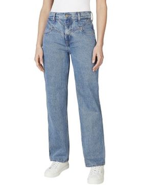 Para mujer. PL2050885 Jeans Straight Robyn Western (25/30), Casual, Algodón, Denim