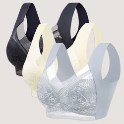 Piezas Sujetadores deportivos sin costuras, de alta elasticidad con encaje