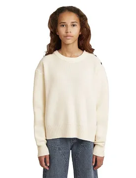 Pull Fisherman Cropped Milk 8 Années Fille