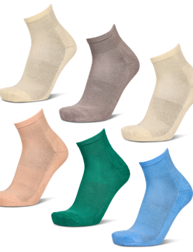 Ankle 6 Pack Unisex Socken - Beige - Größe 43 - 46 - Baumwolle Beige 43 - 46