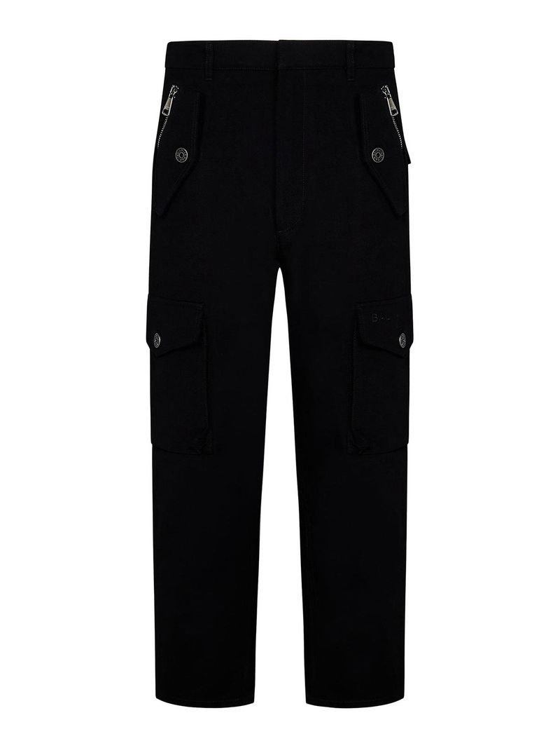 Balmain Pantaloni Cargo Neri